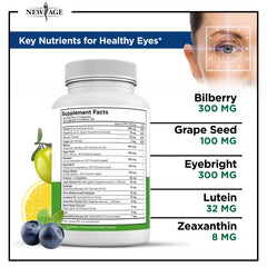 NEW AGE eye vitamins capsules closeup