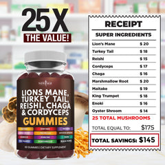 NEW AGE Cordyceps Shiitake gummies on table suggest daily energy support
