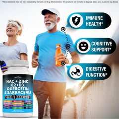 NEW AGE NAC packaging emphasizes USA-made, non-GMO quality.