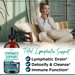 New Age Lymphatic Drainage Drops pour spout for easy daily dosing