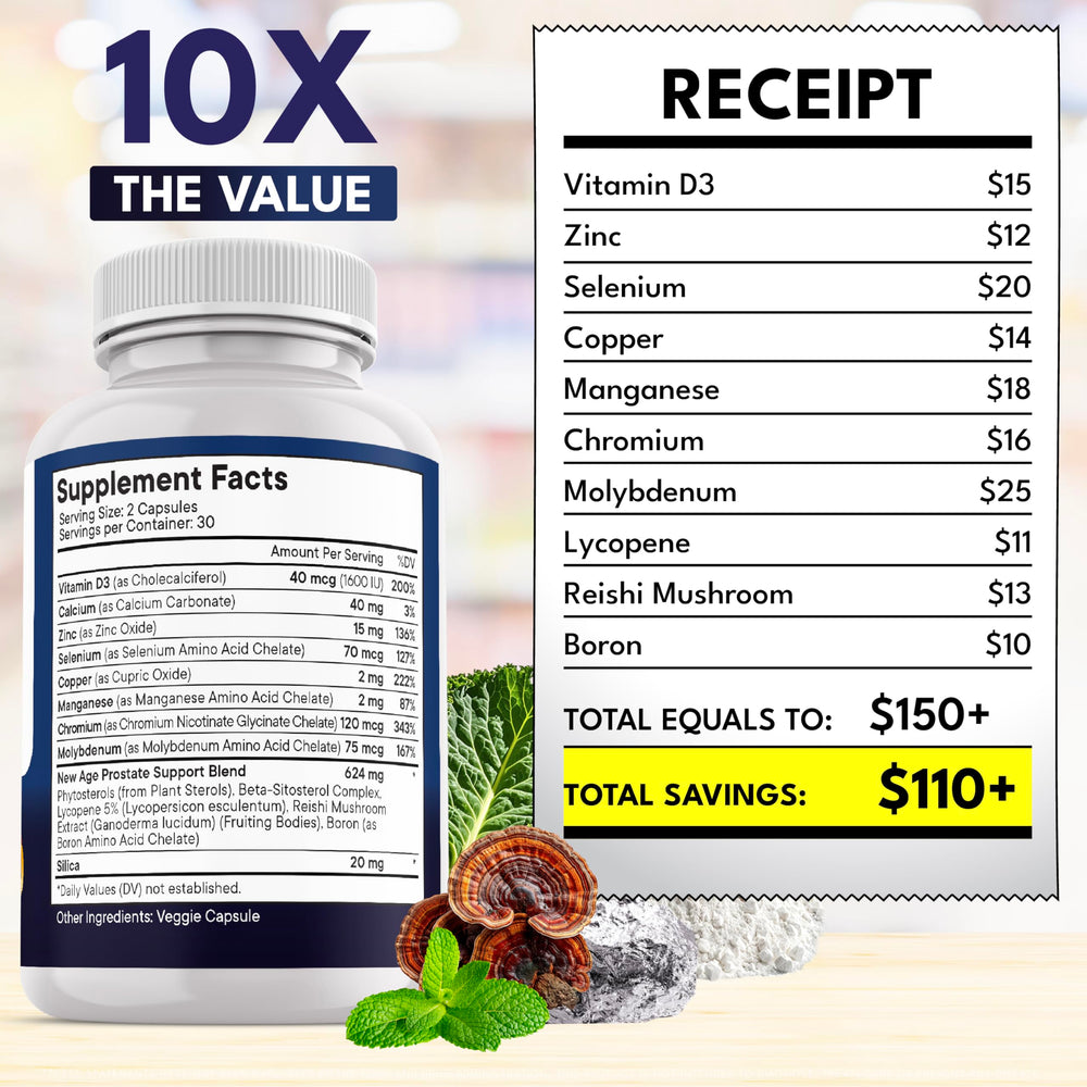 NEW AGE Prostate made-in-USA seal indicating trusted manufacturing