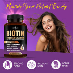 NEW AGE pumpkin seed MSM ingredients on jar imply holistic beauty support.