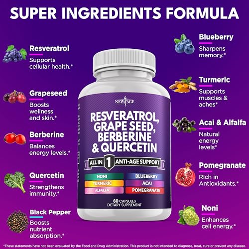 NEW AGE Resveratrol-Berberine bottle cap close-up for quality.