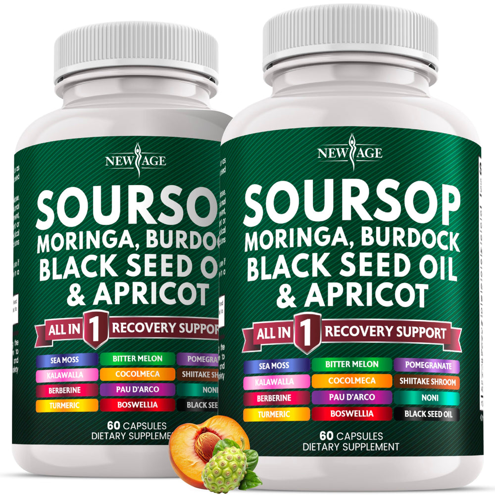 NEW AGE Soursop bottle front, a versatile daily wellness blend