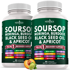 NEW AGE Soursop bottle front, a versatile daily wellness blend