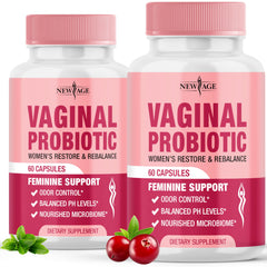 New Age Vaginal Probiotics capsules bottle for daily balance