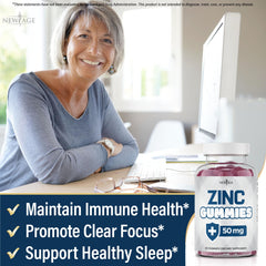NEW AGE Zinc Gummies third-party testing seal signals purity and potency.
