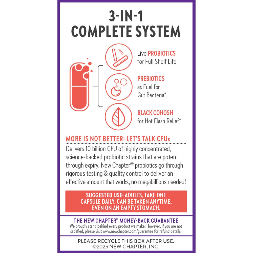 Inulin prebiotic shown alongside probiotics for gut-vaginal support.