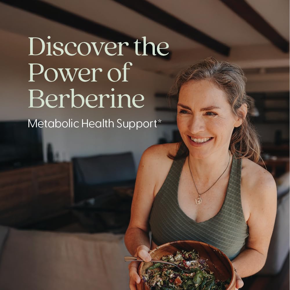 New Chapter Berberine 1000 mg capsules for convenient meals.