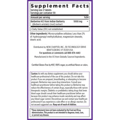 Non-GMO, NSF gluten-free, kosher-certified Berberine supplement by New Chapter.