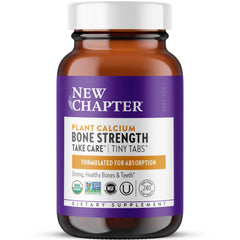New Chapter calcium plant-based bottle on kitchen counter for daily use