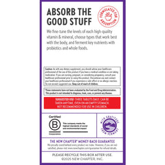 Close look at New Chapter Energy label featuring B vitamins and Vitamin D3