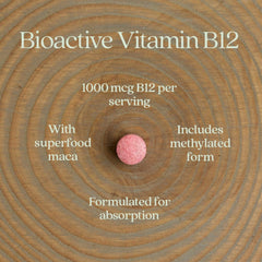 New Chapter B12 with maca root visual suggesting natural energy support.