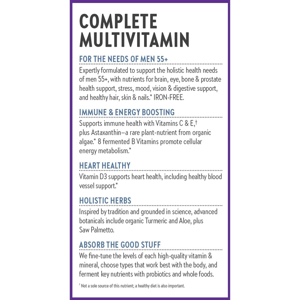 New Chapter Men’s Multivitamin 55+ on shelf—trusted daily wellness