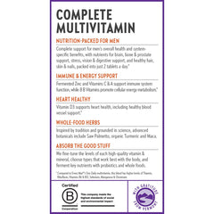 New Chapter certified organic and non-GMO labels on packaging.
