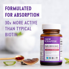New Chapter non-GMO and vegan certifications on the label.