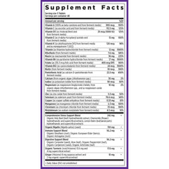 New Chapter Perfect Calm fermentation tag highlights probiotic benefits for digestion support.