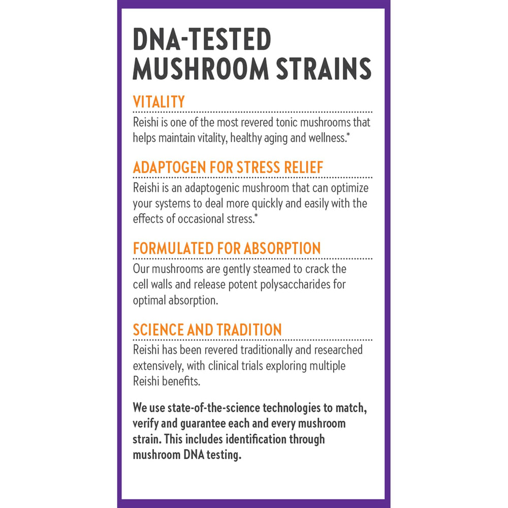 Daily dose capsules from New Chapter Reishi for routine use.