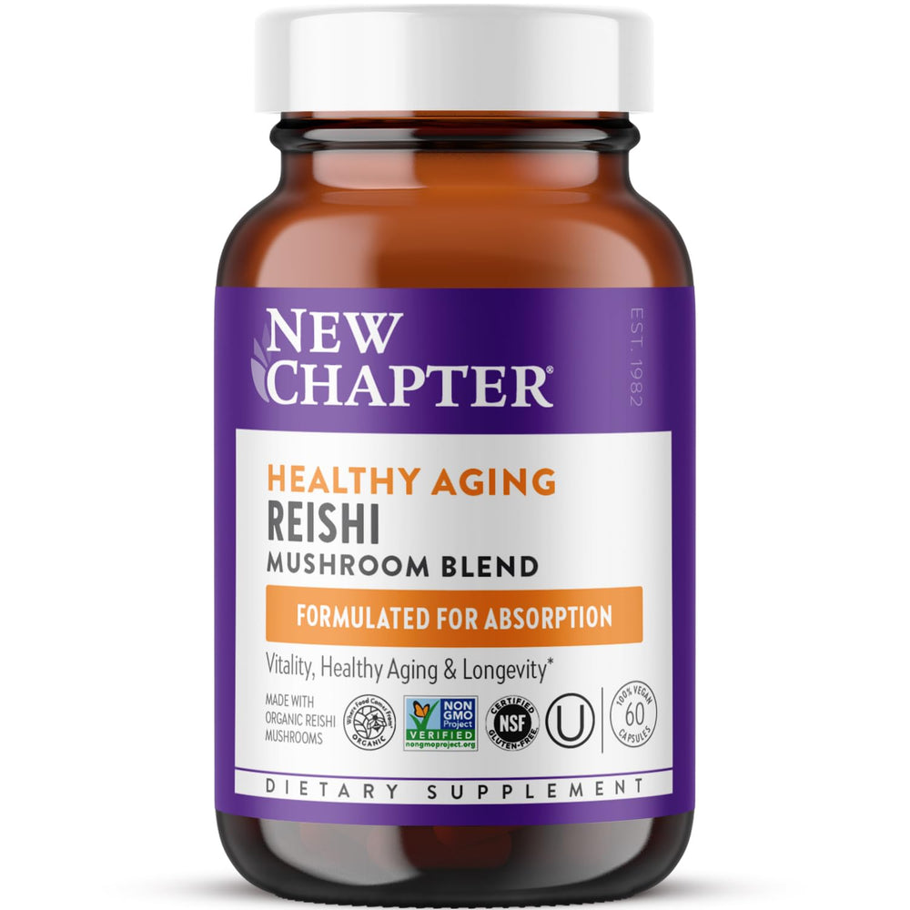 New Chapter LifeShield Reishi bottle for daily vitality and balance.