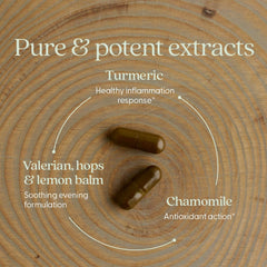 New Chapter Turmeric Force Nighttime ginger detail conveys warming aroma aiding relaxation.