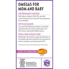 New Chapter Wholemega for Moms easy-to-swallow capsules for busy moms.