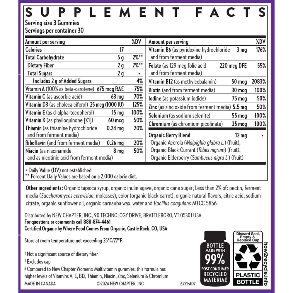 New Chapter fermented ingredients badge on packaging for absorption