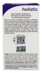 Non-GMO label on Zyflamend Whole Body bottle.