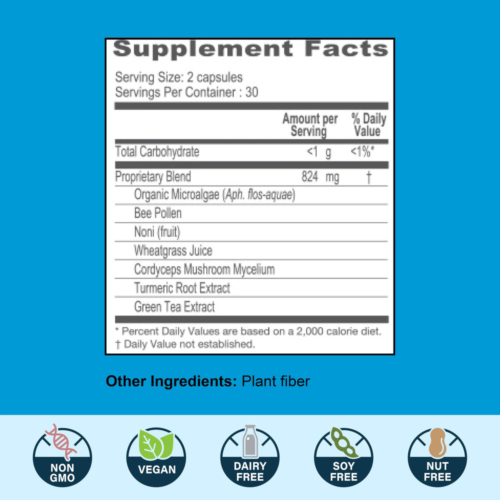 New Earth Drive highlights cordyceps and adaptogens for steady energy support.