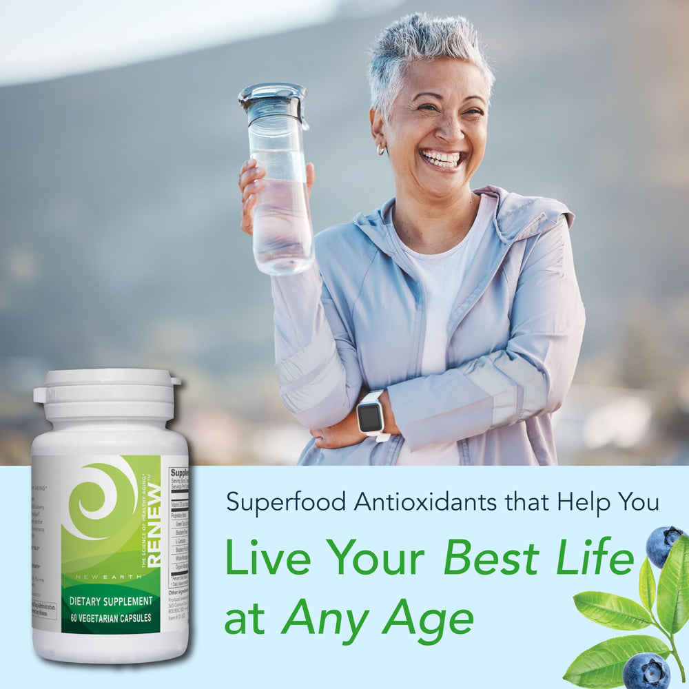 New Earth Renew vitamin D3 and carnosine support cellular health.