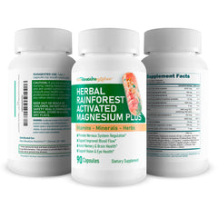 New Vibrations Nutrition magnesium bottle on desk, easy daily routine.