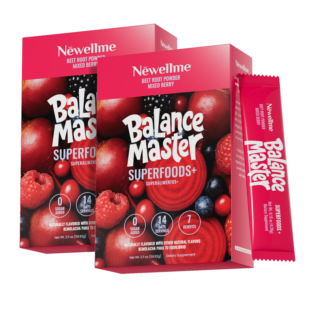 NEWELLME Balance Master organic beet root powder in powder form for daily nourishment