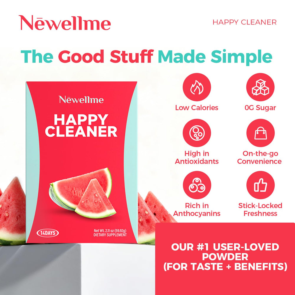 NEWELLME Happy Cleaner Watermelon Powder tastes fresh and enjoyable.