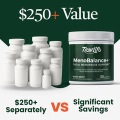 NewLife Naturals MenoBalance+ USA-made clean label product in packaging
