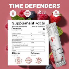 NEWOLITE NAD+ berry flavor stick pack shown for convenient on the go use.