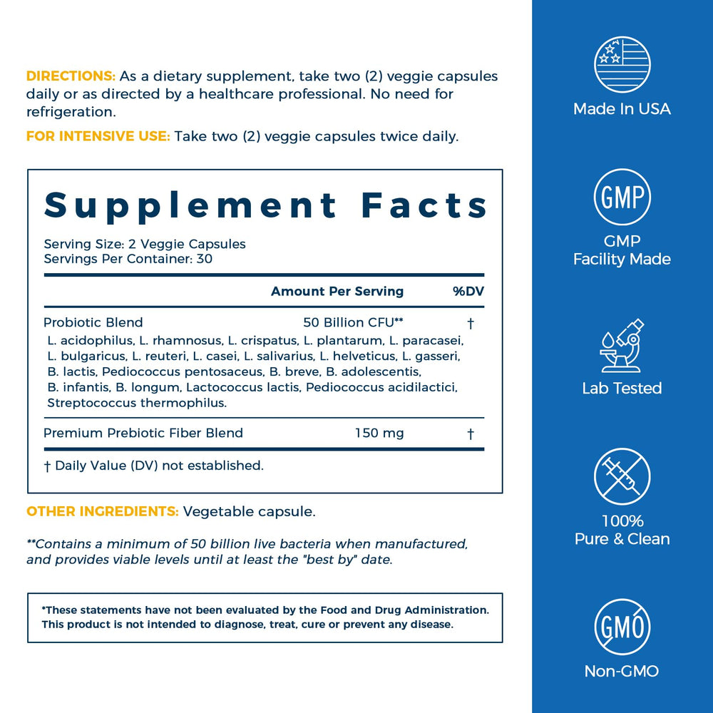 NewRhythm Probiotics 50 Billion capsules in daily-use context, lifestyle-friendly