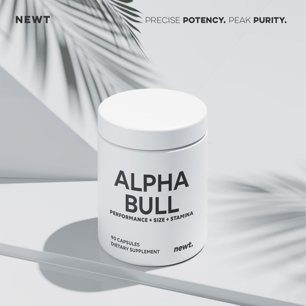 Newt Alpha Bull maca ingredient suggests balanced vitality