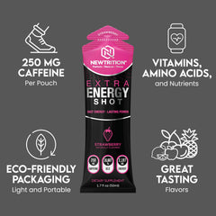NewTrition Extra Strength Energy Shot grape bottle provides fast alertness with zero calories