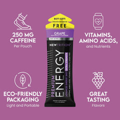 NewTrition grape energy shot 24-pack ready for daily energy