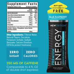 NewTrition Extra Strength energy shot wild berry bottle delivers fast, clean energy for workouts.