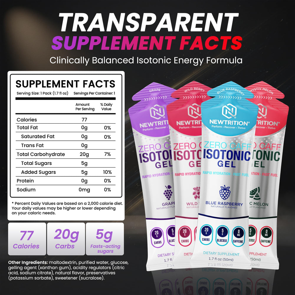 NewTrition isotonic energy gel smooth texture aids easy digestion
