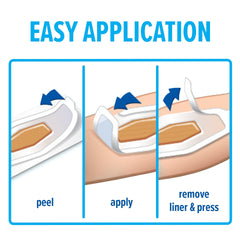 Nexcare latex-free clear backing, comfortable for sensitive skin