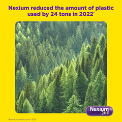 Nexium plastic reduction visual highlighting sustainability effort
