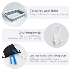 Nexonty mask brush reaches crevices for thorough mask care.