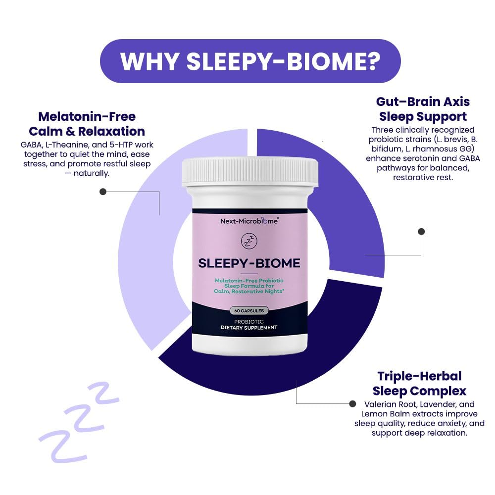 Sleepy-Biome label close-up showing vegan and non-GMO formula