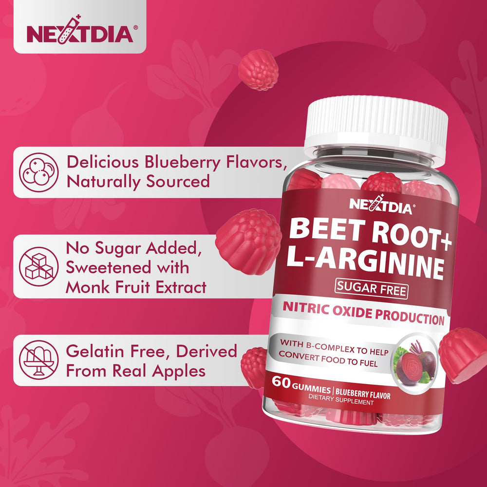 Nextdia Beet Root Gummies two-gummy daily routine.