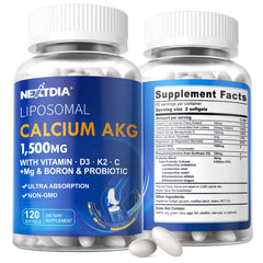 Nextdia Liposomal Calcium AKG bottle front for bone support