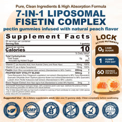Nextdia Liposomal Fisetin Gummies pack presents easy daily dose in a tasty format.