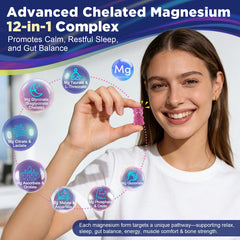 Nextdia Magnesium 12-in-1 gummies closeup highlighting chewy texture