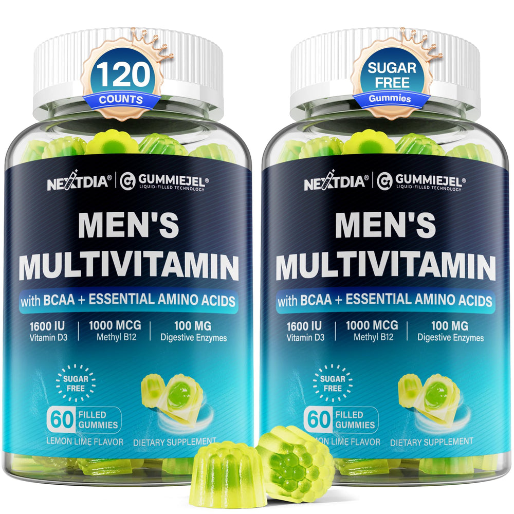 Nextdia methylated multivitamin gummies bottle promoting daily energy support