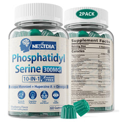 Nextdia Phosphatidylserine gummies bottle for daily focus.